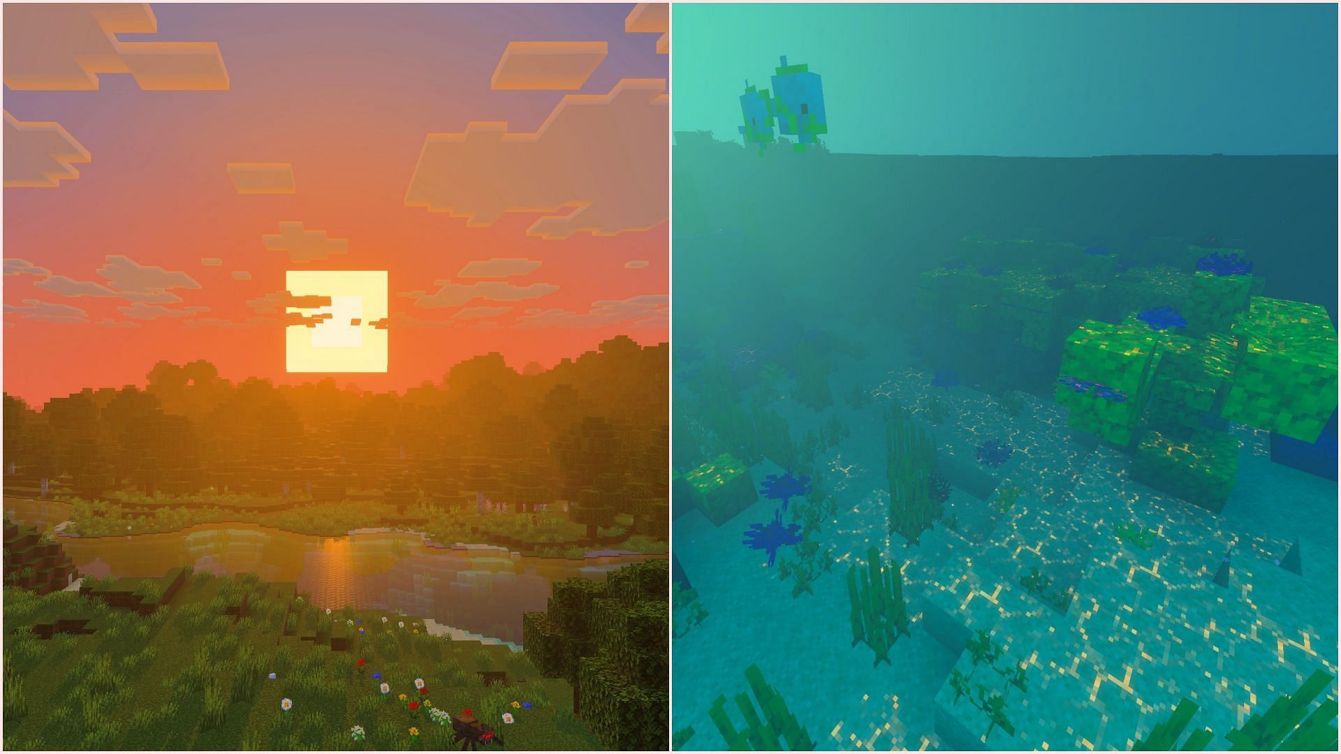 Vibrant Visuals is as big as a standalone update feature (Image via Sportskeeda Gaming || Mojang Studios)
